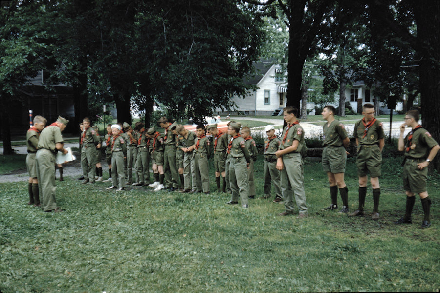 Churchyard - Beaumont Campers Troop 350 - 1958